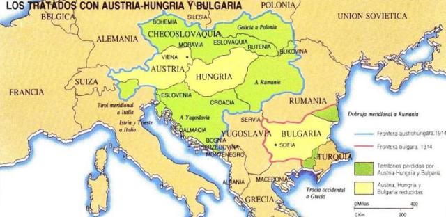 Mapa tractats Austria Hongria